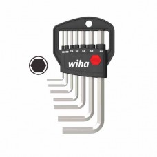 Wiha Hexagon L-Key Set in Classic Holder - Nickel-Plated - 7 pcs - 01172
